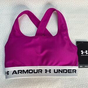 Under Armour Womens Small Crossback Medium-Impact Sports Bra
Meteor Pink